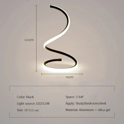 Veska | Minimalist LED Bordslampa med Justerbar Skärm - Stilig Belysning för Hem Svart - Liten