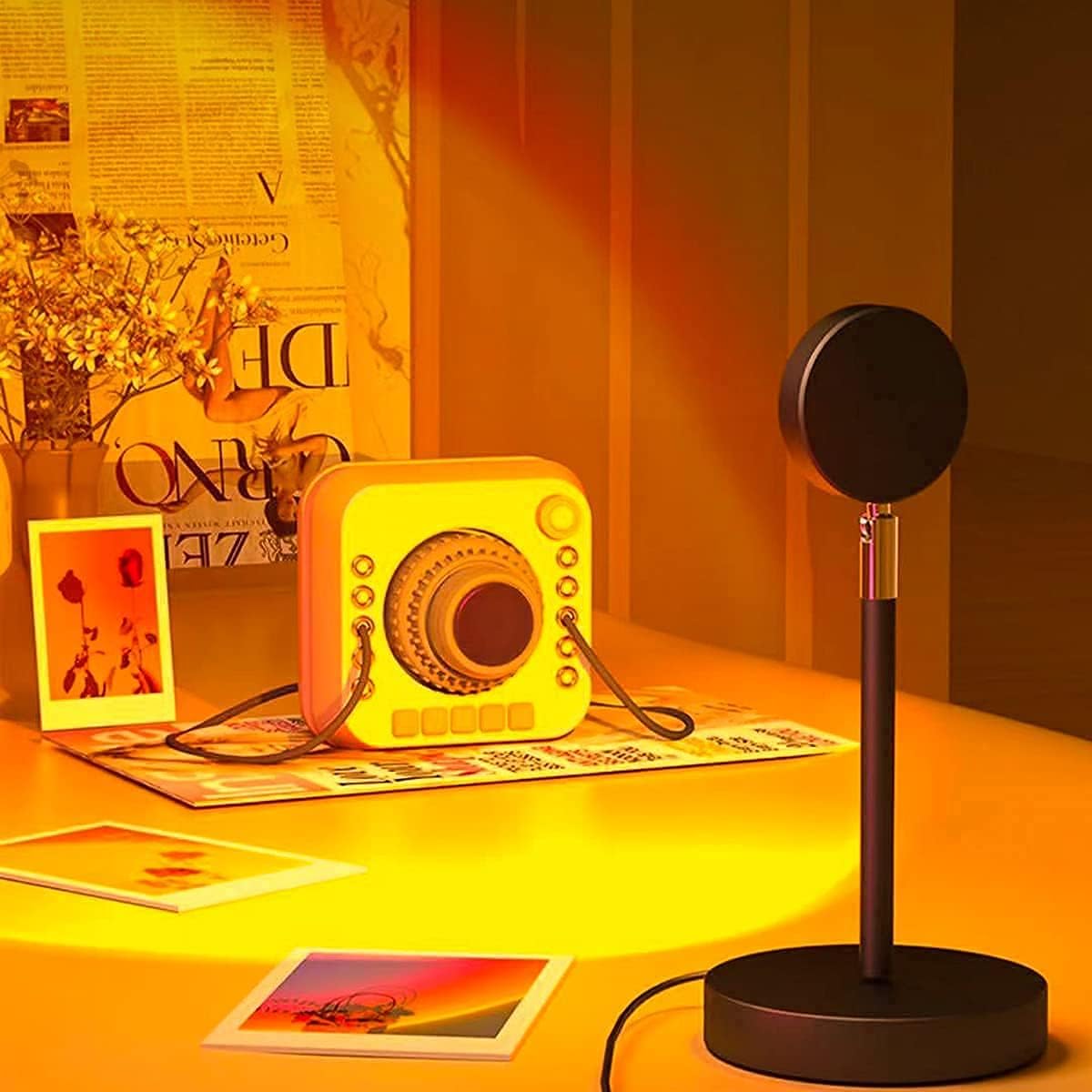 Veska | Modern Bordslampa Solnedgångslampa Varm Vit Design