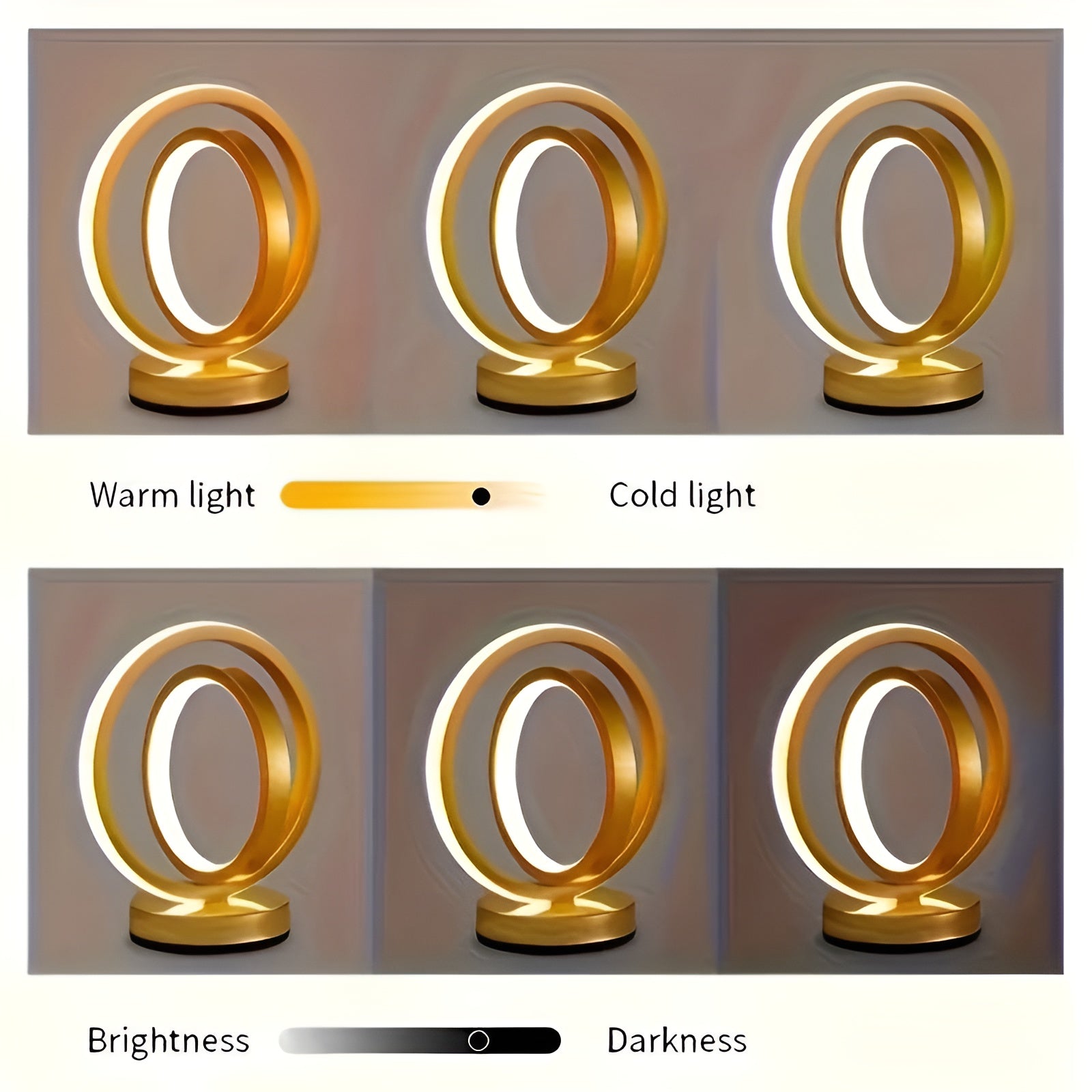 Veska | Modern Dimbara Bordslampa - Stilren Metalldesign med USB