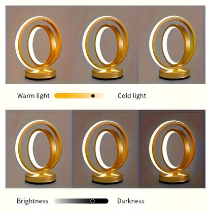 Veska | Modern Dimbara Bordslampa - Stilren Metalldesign med USB