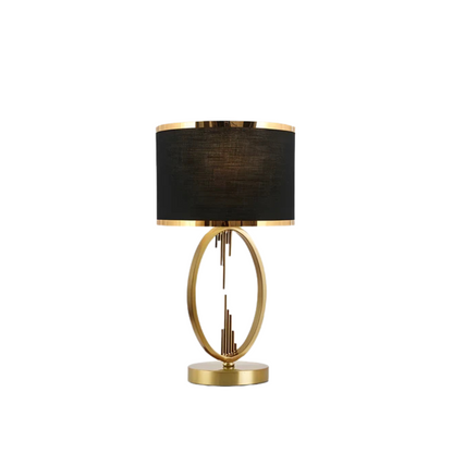 Veska | Modern LED Bordslampa Svart med dubbel guldkant