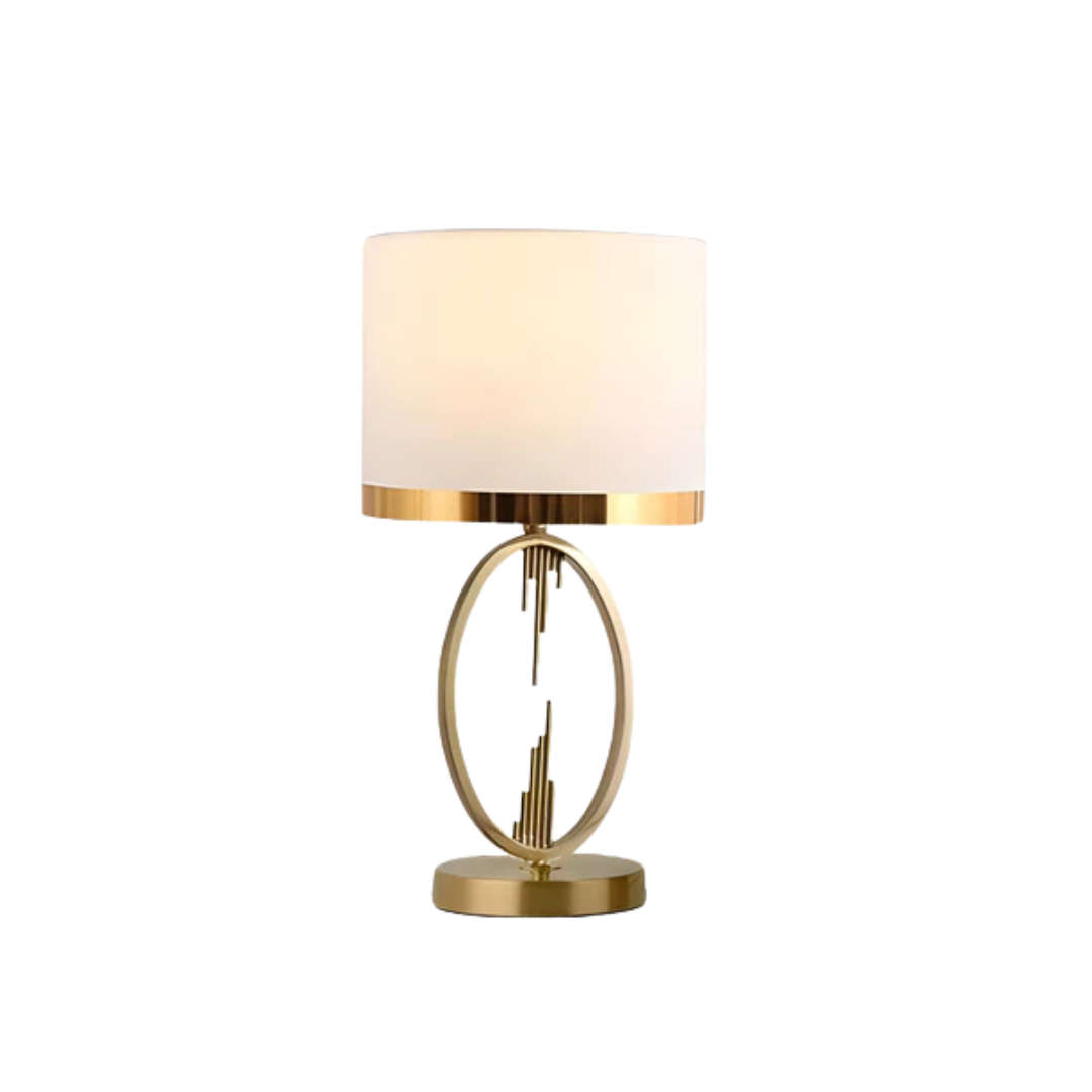 Veska | Modern LED Bordslampa Vit med guldkanter