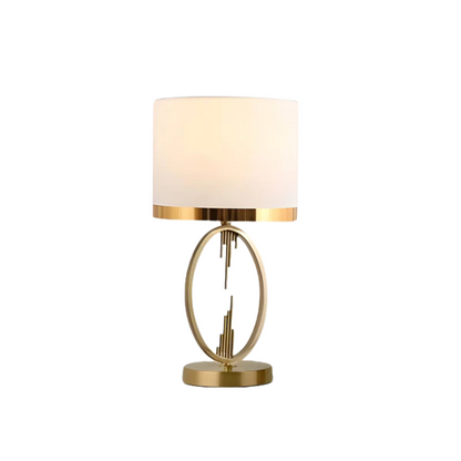 Veska | Modern LED Bordslampa Vit med guldkanter