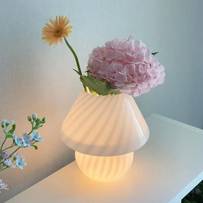 Veska | Murano Bordslampa - Unik Glas Svamp Lampa för Magisk Atmosfär