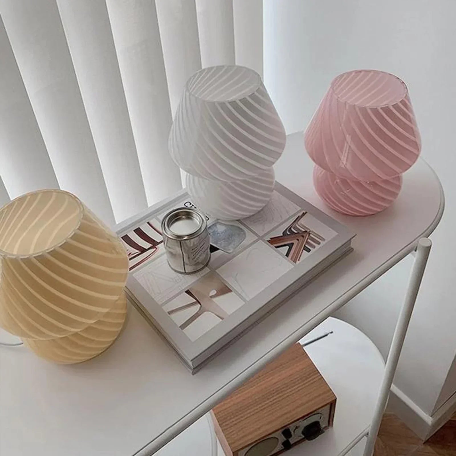 Veska | Murano Bordslampa - Unik Glas Svamp Lampa för Magisk Atmosfär