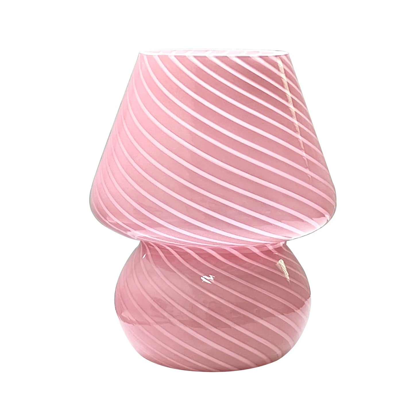 Veska | Murano Bordslampa - Unik Glas Svamp Lampa för Magisk Atmosfär Rosa