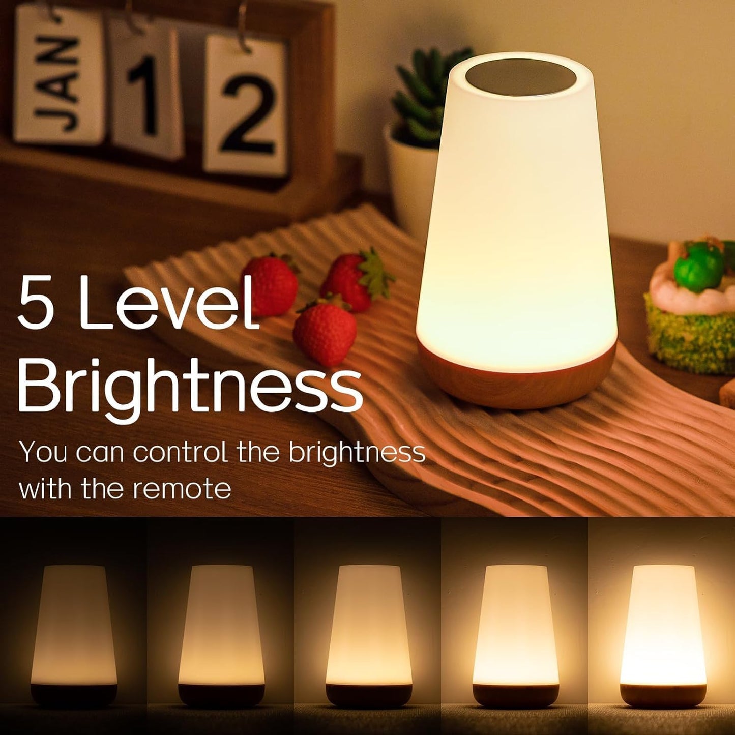 Veska | Nattlampa, LED Touch Sängbordslampa, 13 RGB Färger Som Förändras