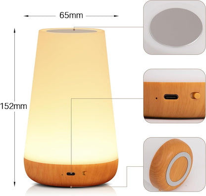 Veska | Nattlampa, LED Touch Sängbordslampa, 13 RGB Färger Som Förändras