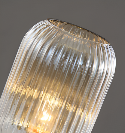Veska | Nordic Table Lamp with Ribbed Glass