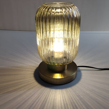Veska | Nordic Table Lamp with Ribbed Glass