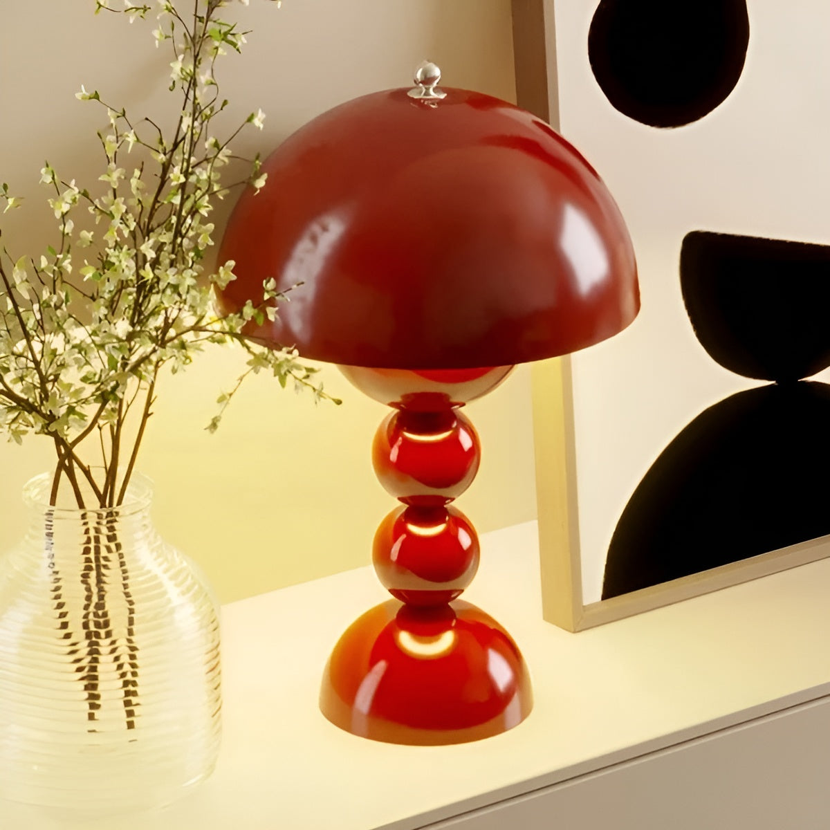 Veska | Norlumi Skandinavisk LED Bordslampa | Dimbar | Vit ABS Hölje | 0–5W | 36V DC | Blom-inspirerad Design
