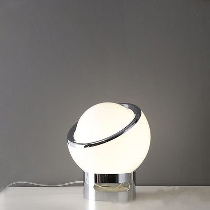 Veska | OpalElegance Lampa - Minimalistisk Bordslampa i Bauhausstil Vit