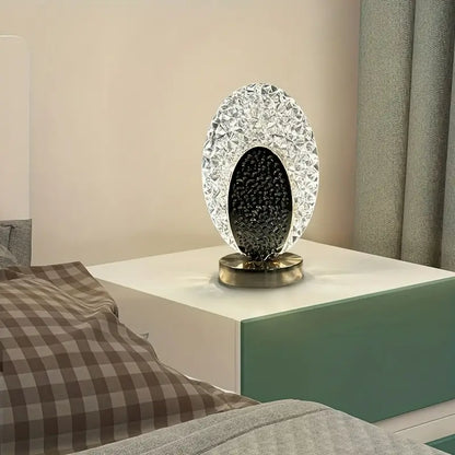 Veska | Plumalux Bordslampa Påfågel Design | Sladdlös & USB-laddbar | Dimbar LED-lampa | 22×13.5 cm | ABS-hölje