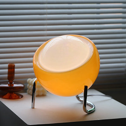 Veska | RETRO GLAS BORDSLAMPA - AMBIENT NORDISKT NATTLJUS