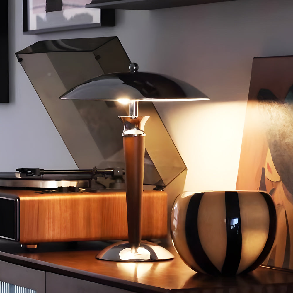 Veska | Retro Paquebot Svamp Bordsrestlampa med Dimmerfunktion