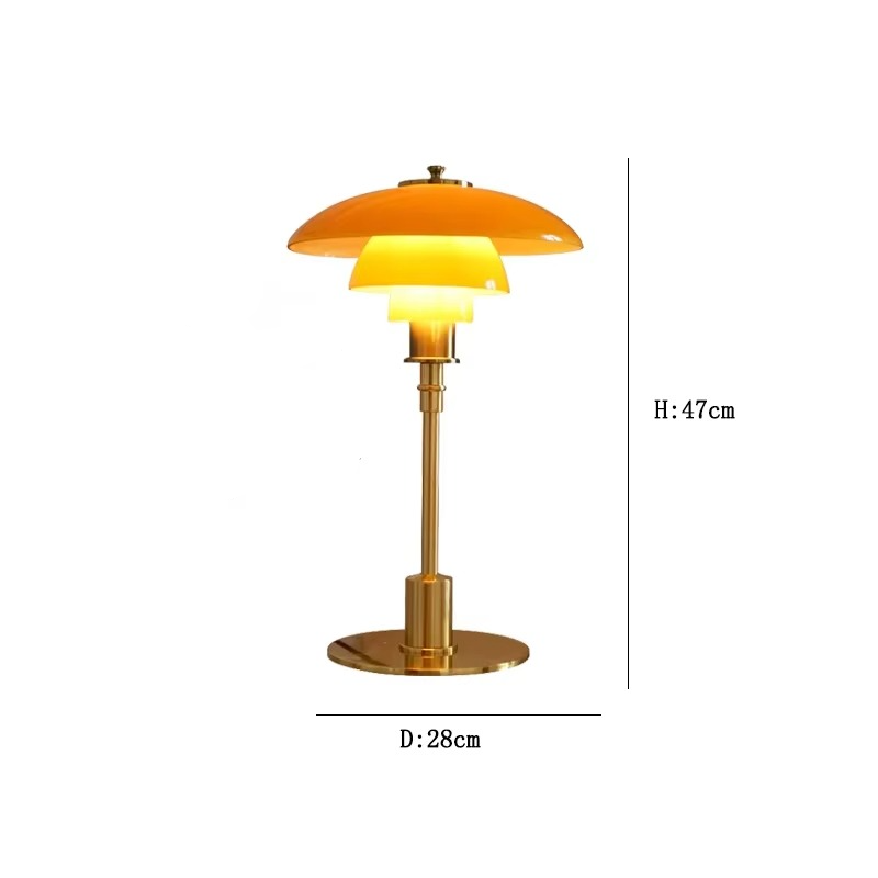 Veska | Skandinavisk Designer Bordslampa Minimalistisk Bärnsten-guld