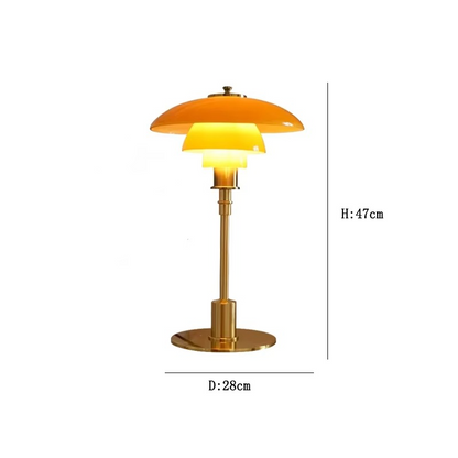 Veska | Skandinavisk Designer Bordslampa Minimalistisk Bärnsten-guld