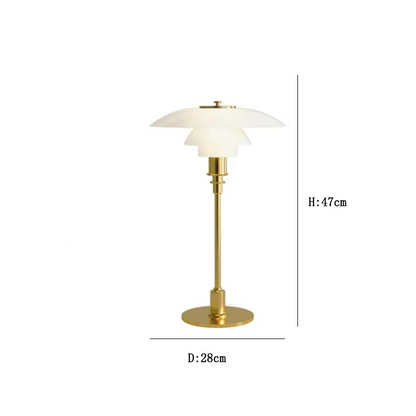 Veska | Skandinavisk Designer Bordslampa Minimalistisk Vit guld