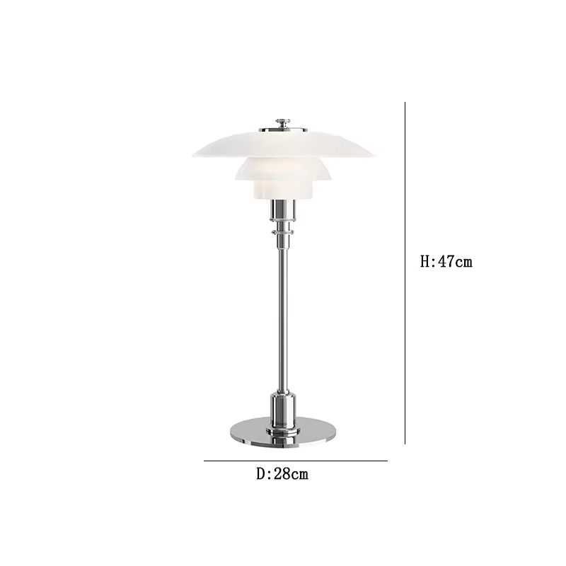 Veska | Skandinavisk Designer Bordslampa Minimalistisk Vit-silver