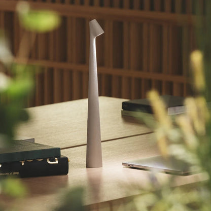 Veska | Skulpterande Bordslampa Trådlös LED-lampa Solid Aluminium 10000mAh Batteri 3-Nivå Dimming CRI 90 USB-C Laddningsport Varm Vit 2700K