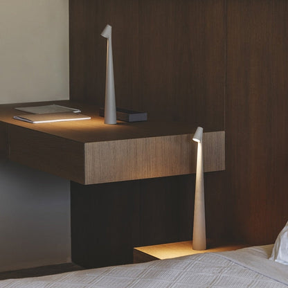 Veska | Skulpterande Bordslampa Trådlös LED-lampa Solid Aluminium 10000mAh Batteri 3-Nivå Dimming CRI 90 USB-C Laddningsport Varm Vit 2700K