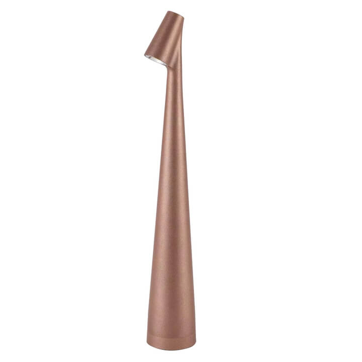 Veska | Skulpterande Bordslampa Trådlös LED-lampa Solid Aluminium 10000mAh Batteri 3-Nivå Dimming CRI 90 USB-C Laddningsport Varm Vit 2700K Guldbrun