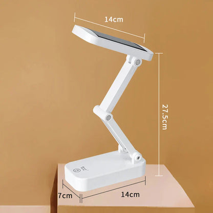 Veska | Solar LED Bordslampa | Fällbar & Dimbara | USB Uppladdningsbar | Ögonvänlig & Modern