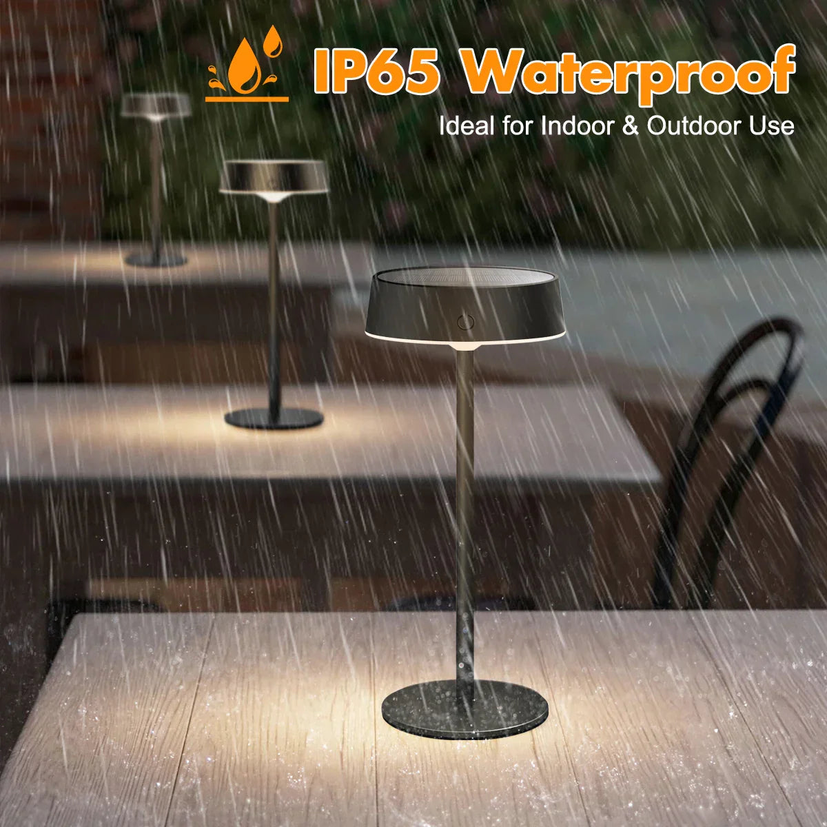 Veska | Solvella Solar Table Lamp LED | Dimbar & Sladdlös | 3 Ljusfärger | IP65 Vattentålig för Inomhus & Utomhus