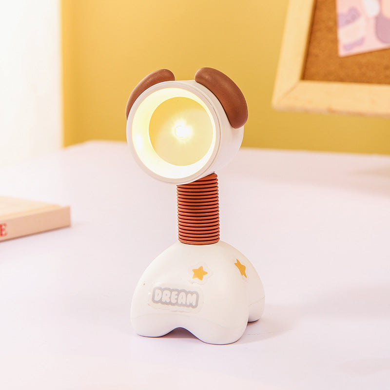 Veska | Söt liten bordslampa Beige Hund