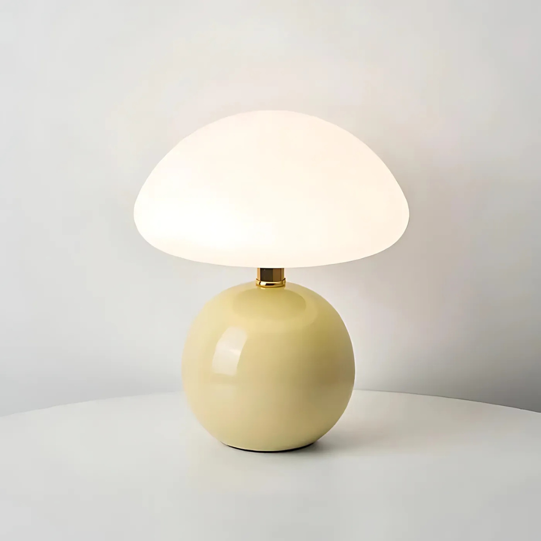 Veska | Stilig Svamp LED Bordslampa Beige
