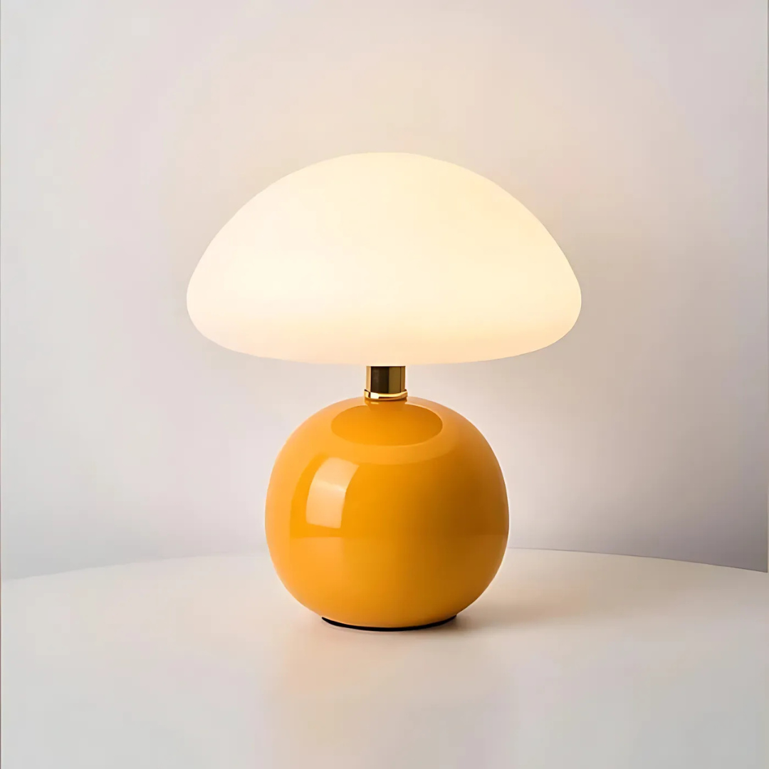 Veska | Stilig Svamp LED Bordslampa Orange