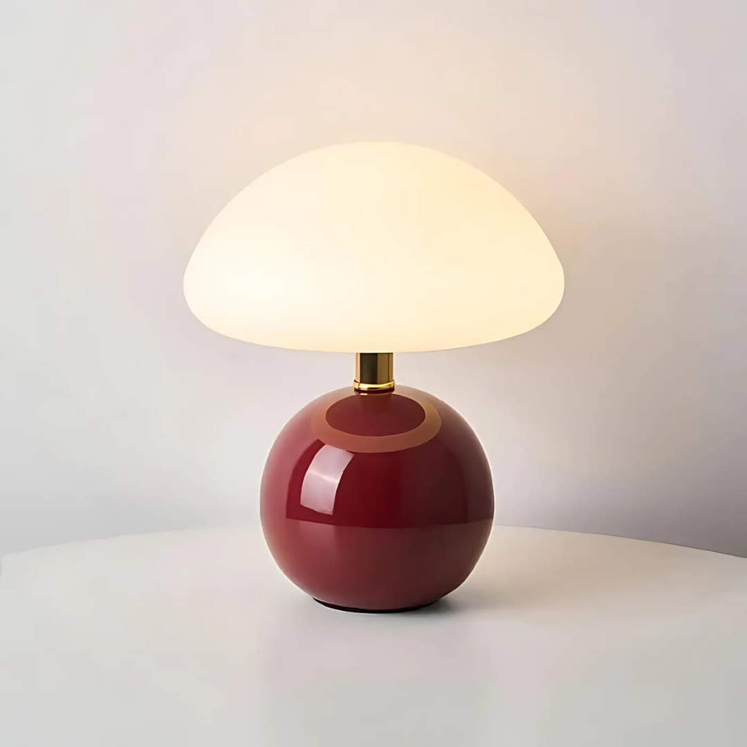 Veska | Stilig Svamp LED Bordslampa Vinkarmin