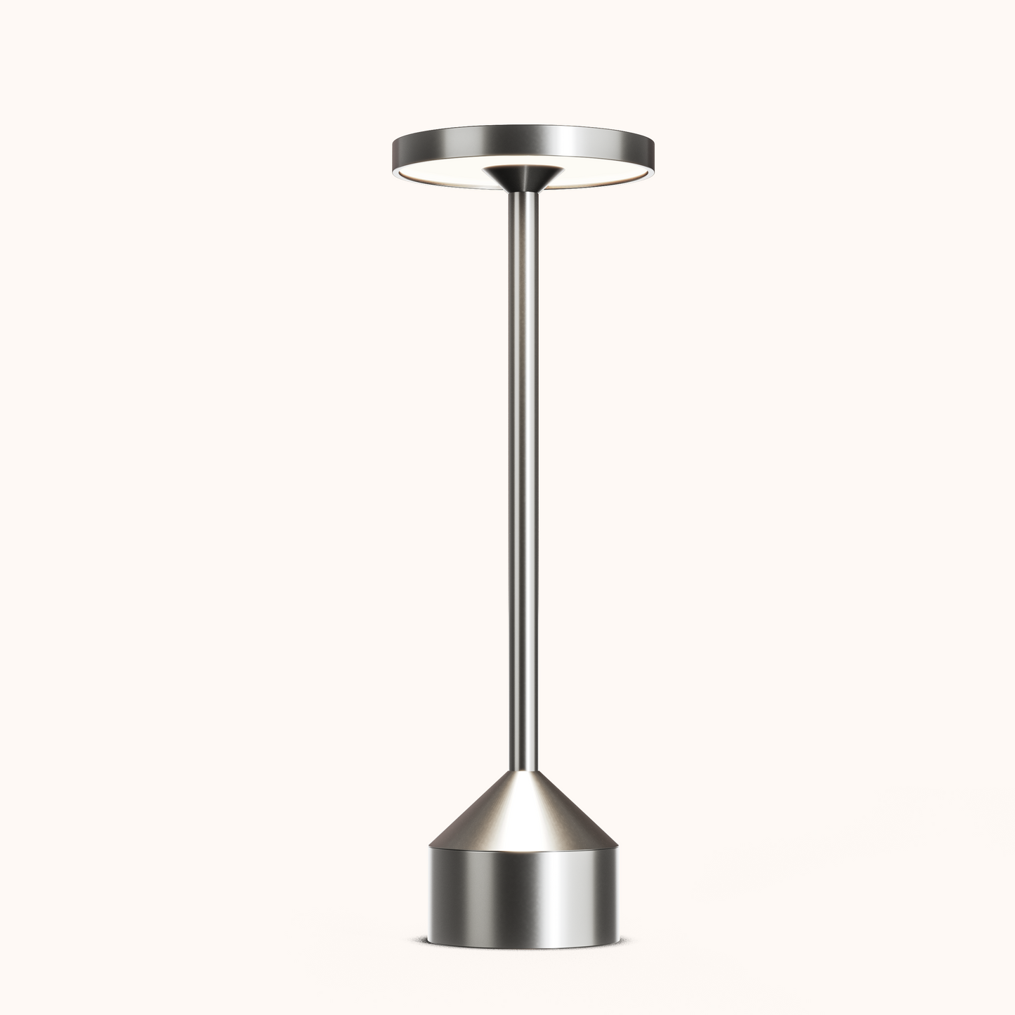 Veska | Stockholm Lighting: Elegant Trådlös Bordslampa med Dimmerfunktion Silversilver