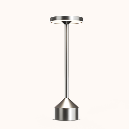 Veska | Stockholm Lighting: Elegant Trådlös Bordslampa med Dimmerfunktion Silversilver