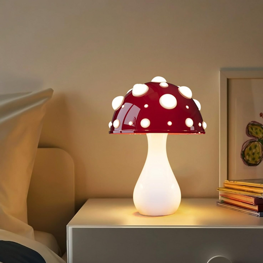 Veska | Svamp LED Bordslampa Vit