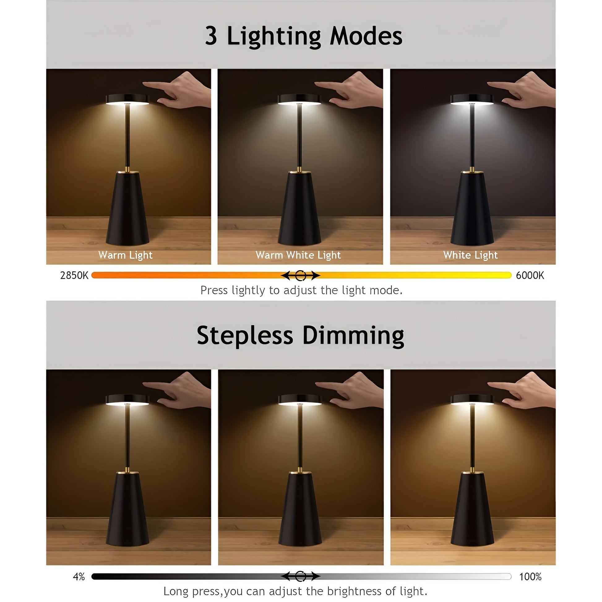 Veska | Trådlamp Lyx Bordslampa Modern Dimbar Belysning