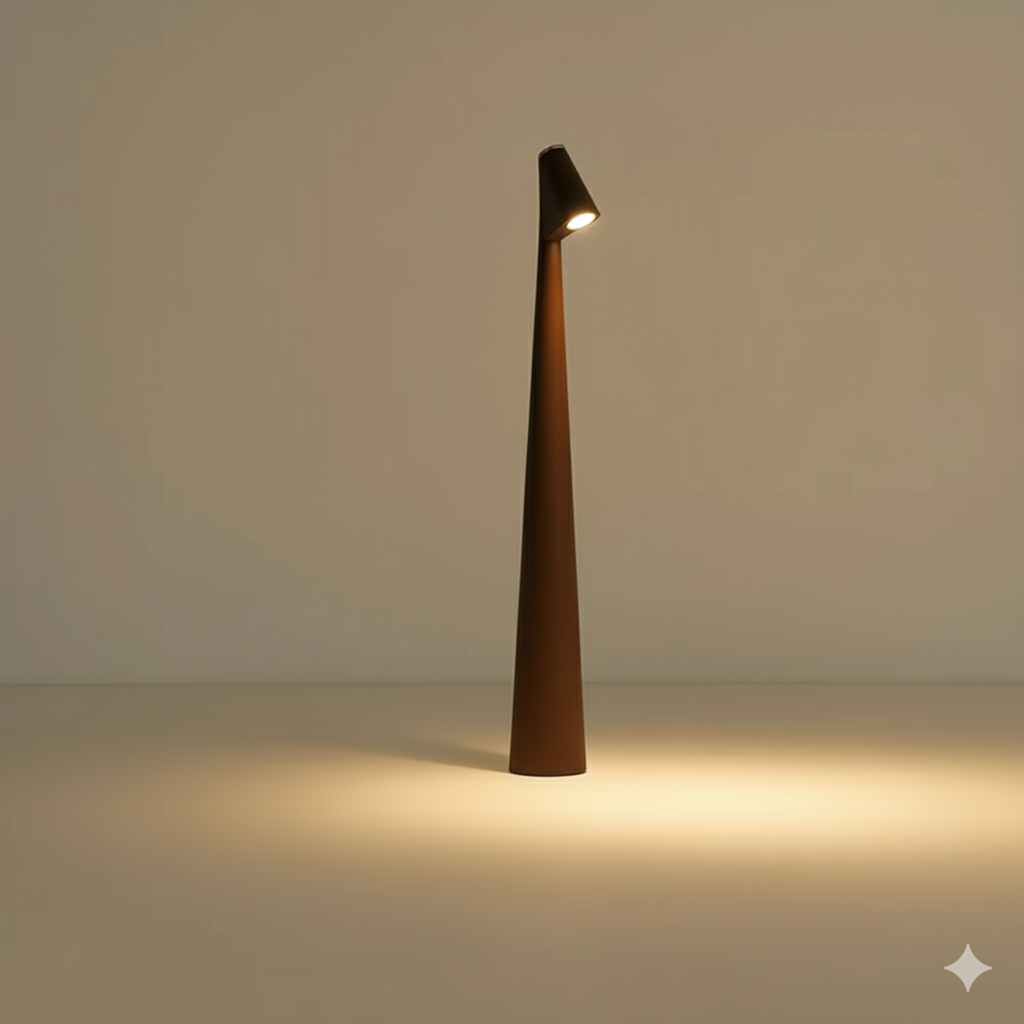 Veska | Trådlös Minimalistisk LED Bordslykta Nordisk Design Brun