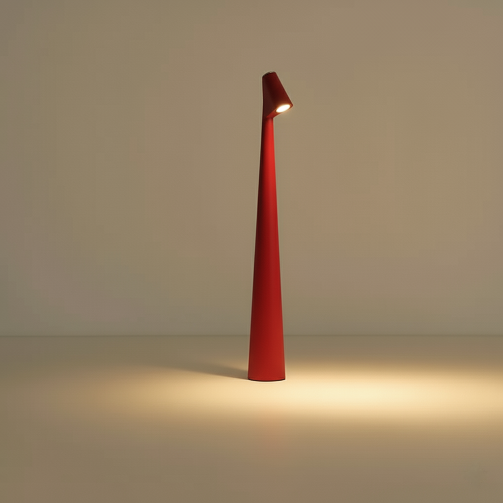Veska | Trådlös Minimalistisk LED Bordslykta Nordisk Design Röd