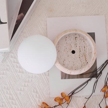 Veska | Travertine Bordslampa