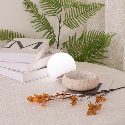 Veska | Travertine Bordslampa