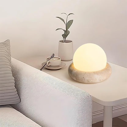 Veska | Travertine Bordslampa