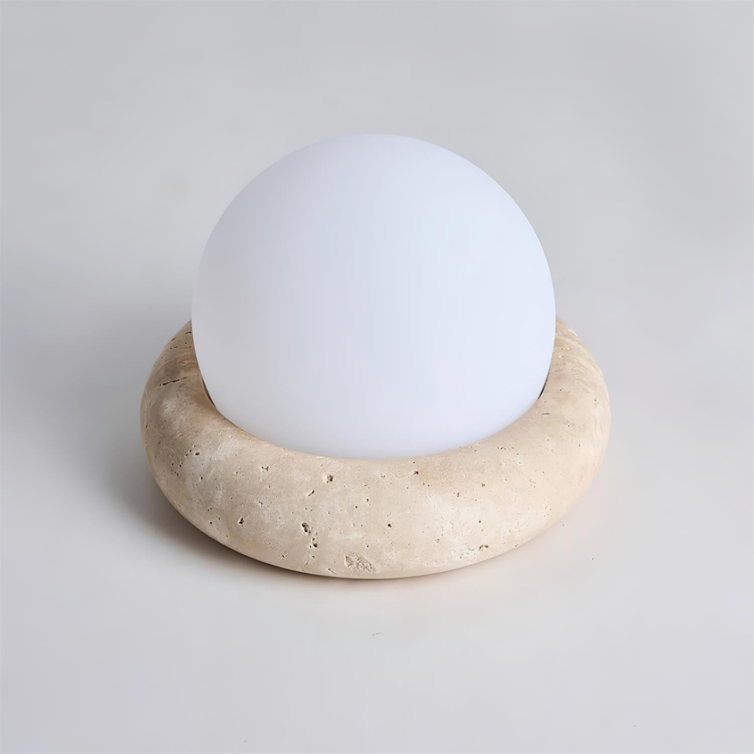 Veska | Travertine Bordslampa