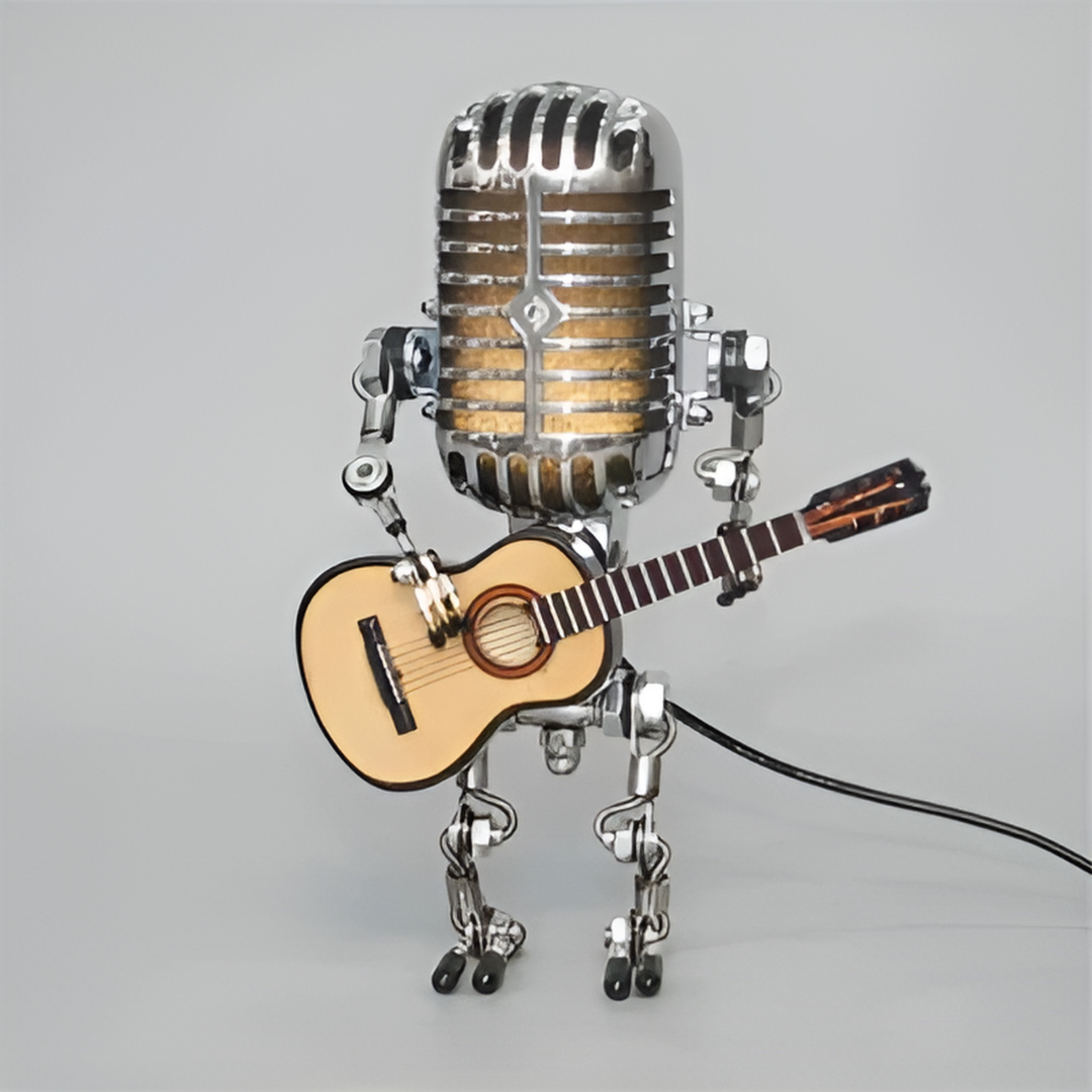 Veska | Unique Robot Bordslampa Gul gitarr