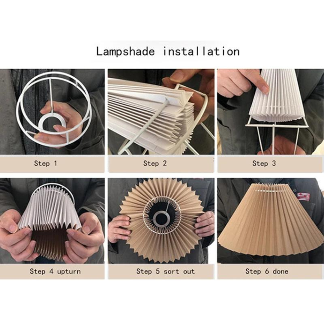 Veska | Vikbar Plisserad Bordslampa - Stylisk Vikbar LED Bordslampa för Unik Inredningsdesign