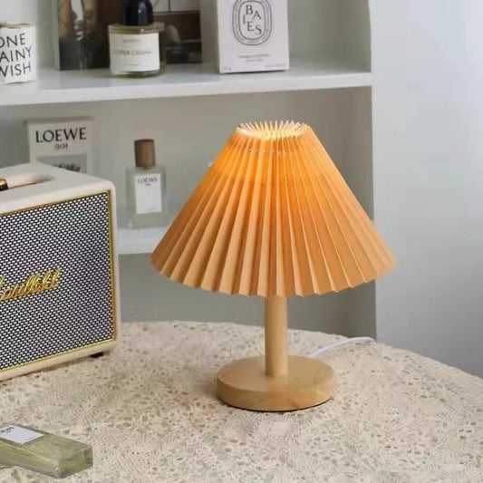 Veska | Vikbar Plisserad Bordslampa - Stylisk Vikbar LED Bordslampa för Unik Inredningsdesign Khaki