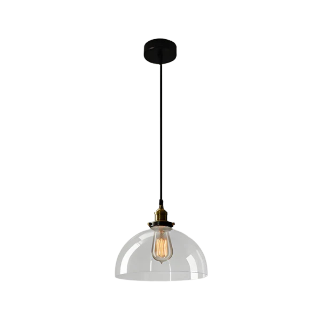 Veska | Vintage Pendelamp Glas | Stilren Matbordslampa Transparent E