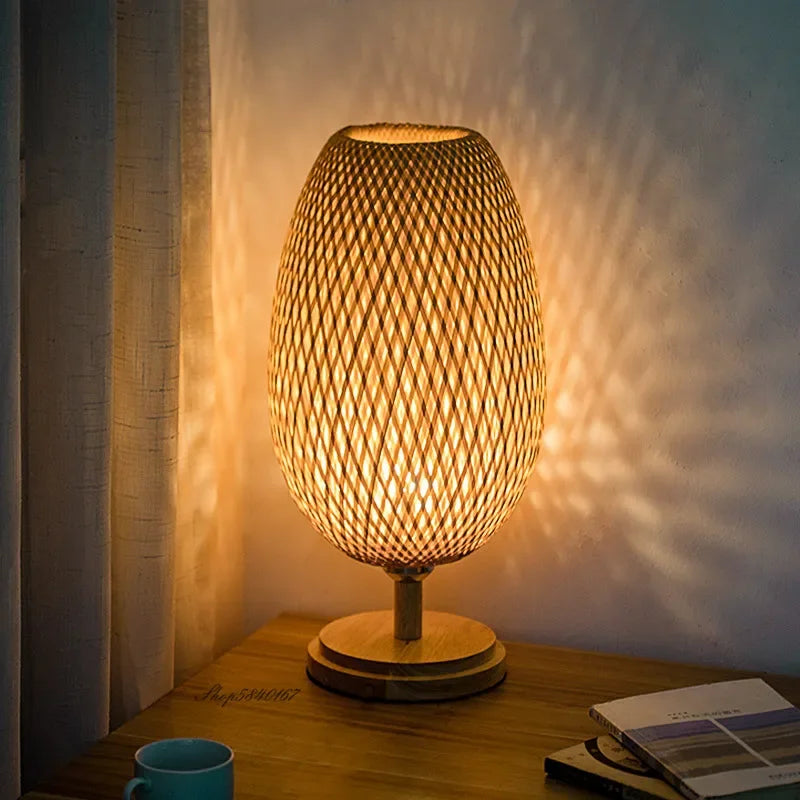 Veska | VintageBamboo - Bambus Vintage Bordslampa