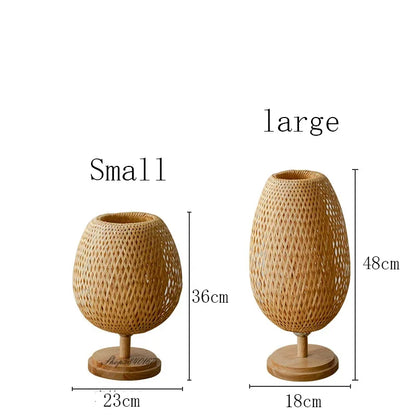 Veska | VintageBamboo - Bambus Vintage Bordslampa