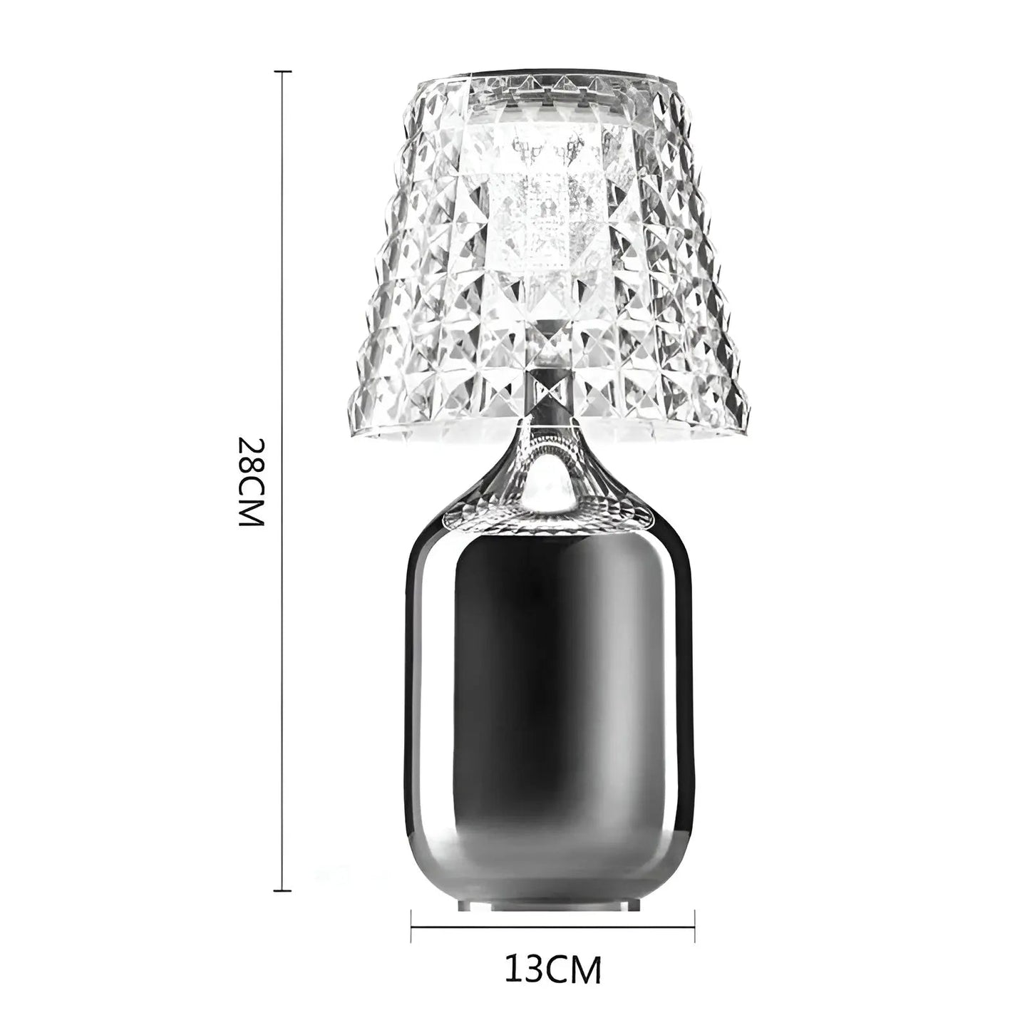 Veska | Zaroti Luxe Bordslampa – Trådlös & Elegant Silversilver