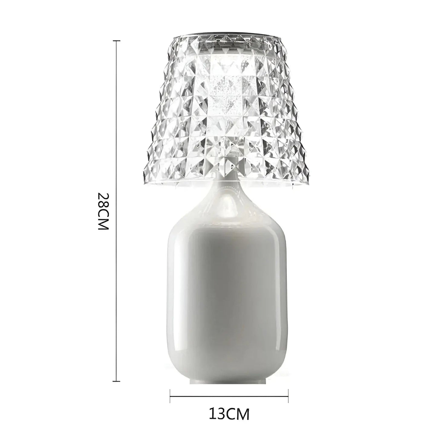 Veska | Zaroti Luxe Bordslampa – Trådlös & Elegant Vit